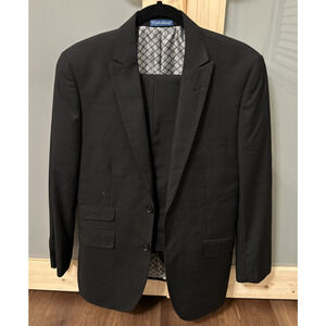 Men’s Black Two Button Suit 36S 29W English Laundry